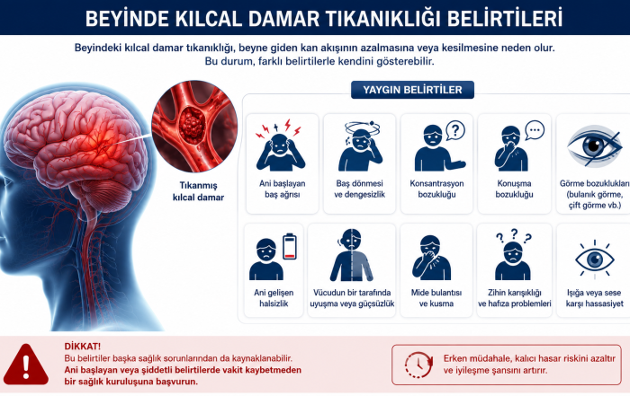 beyinde kılcal damar tıkanıklığı belirtileri​